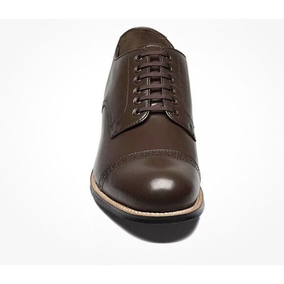 Stacy Adams Madison Brown Leather Cap Toe Oxfords Size 9 1/2 EE - Picture 2 of 10